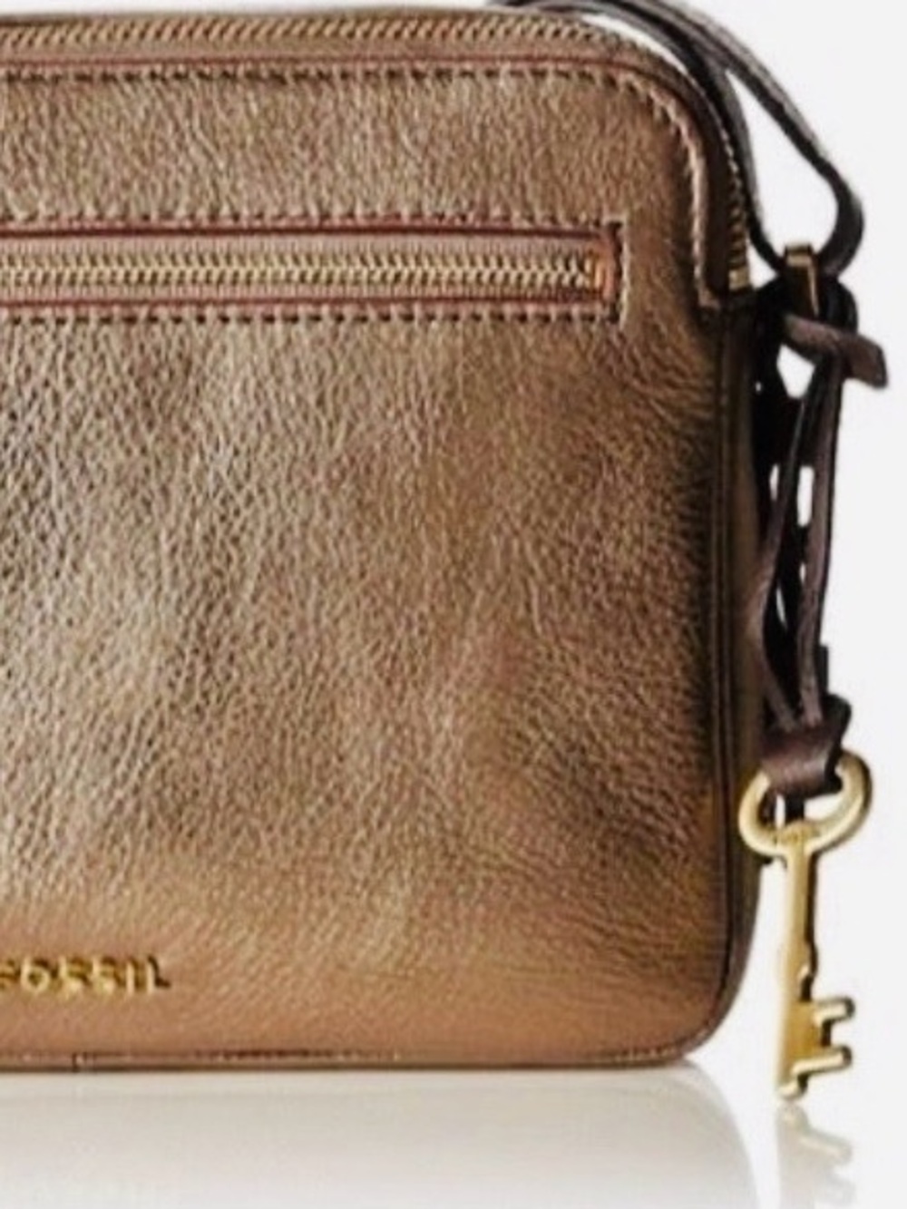 Fossil Piper Toaster Crossbody with Metallic Foil Finished Leather & Key Charm - Picture 4 of 17